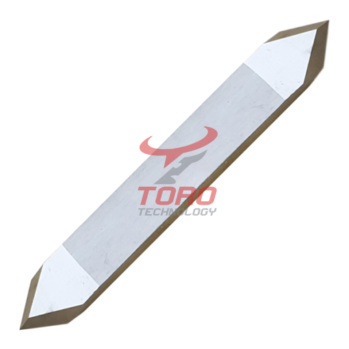 Kongsberg BLD-DF213 G42441204 General-purpose, double-sided, 60º sword knife blade for flexible materials. Used for through-cutting of paper, cardboard, vinyl, thin plastics, styrene, etc.