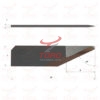 Nóż Elitron 135513, oscylacyjny wymiary schemat rysunek techniczny noża ostrza