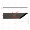 Nóż Viliani 002156 - T16 wymiary schemat rysunek techniczny noża ostrza