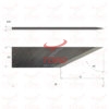 Viliani 2157 - T17 wymiary schemat rysunek techniczny noża ostrza