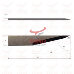 Mécanuméric 100610380 dimensions diagram technical drawing of the blade knife