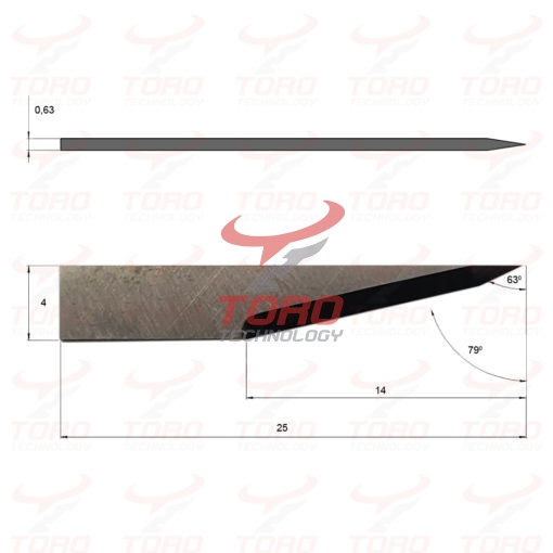 Mécanuméric 100610380 wymiary schemat rysunek techniczny noża ostrza