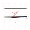 Mécanuméric 100610430 wymiary schemat rysunek techniczny noża ostrza