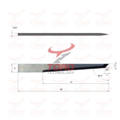 Mécanuméric 100610430 rozměry schéma technický výkres čepelového nože