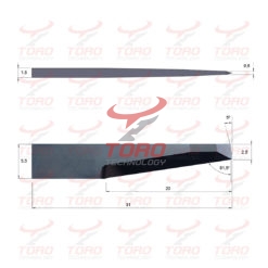 Mécanuméric 100610540 rozměry schéma technický výkres čepelového nože 
