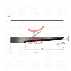 Mécanuméric 100610600 wymiary schemat rysunek techniczny noża ostrza