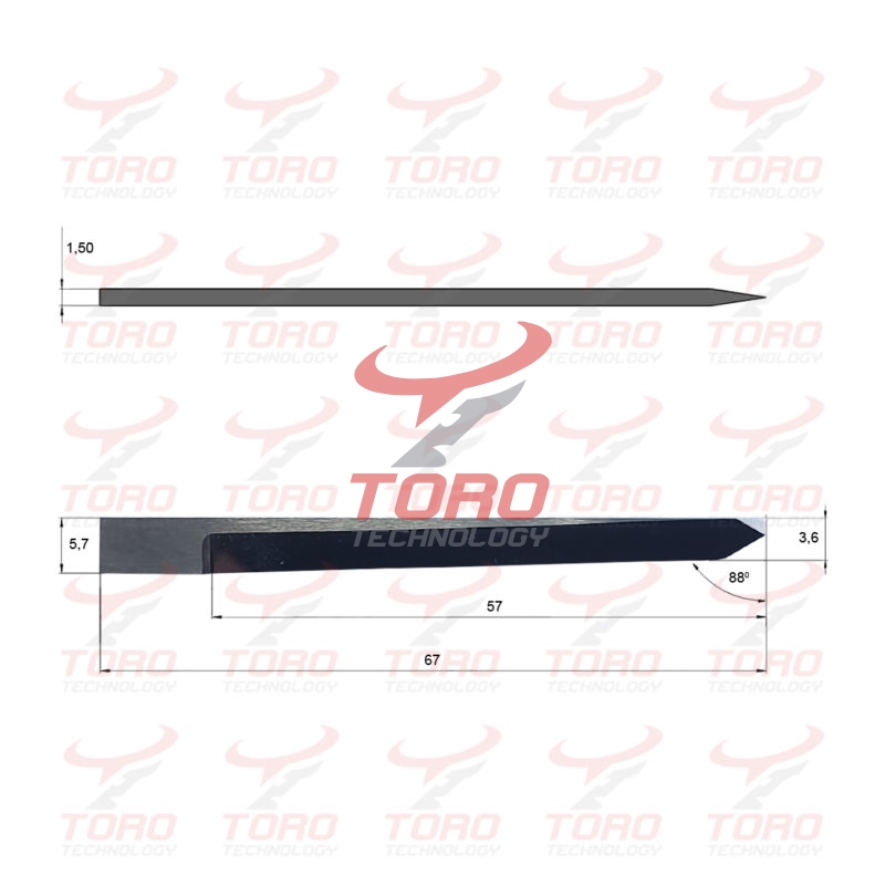 Mécanuméric 100610620 rozměry schéma technický výkres čepelového nože