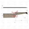 Nóż Multicam XZ0041 ostrze oscylacyjne, punktowe wymiary schemat rysunek techniczny noża ostrza