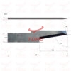 Nóż Gunnar GZ62 ostrze oscylacyjne wymiary schemat rysunek techniczny noża ostrza