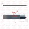 TT-F15-3001 Maßdiagramm, technische Zeichnung des Klingenmessers