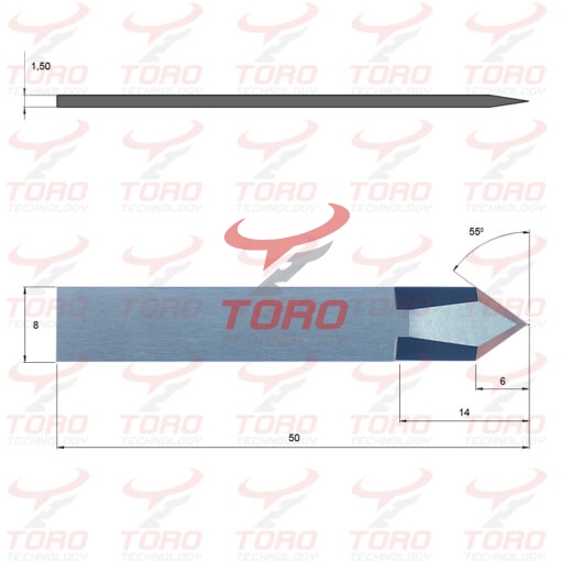Nóż TT-F15-0907 wymiary schemat rysunek techniczny noża